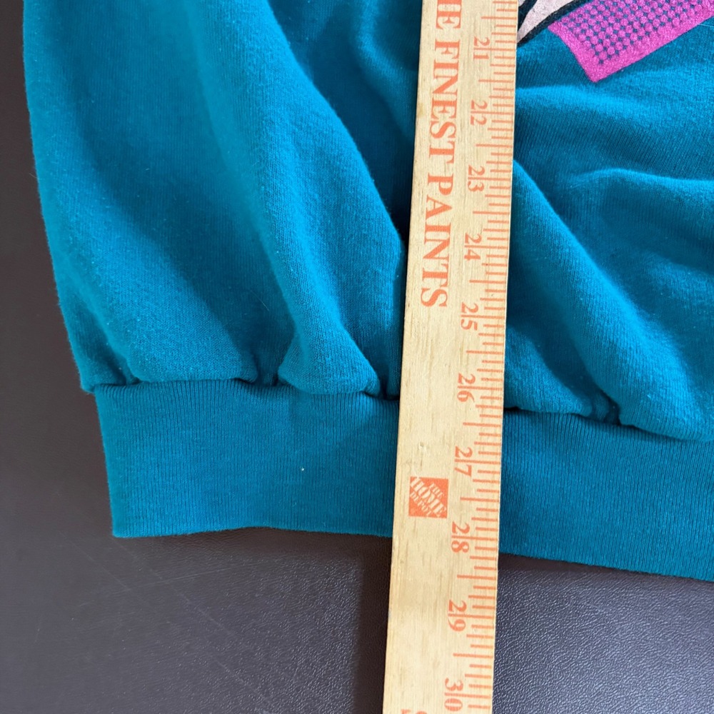 Vintage 1993 Betty Boop Freeze Teal Heart Graphic Sweatshirt Double Sided OSFA - Picture 9 of 10